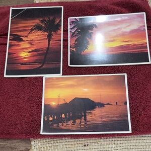 3Pc Post Card Print Key West